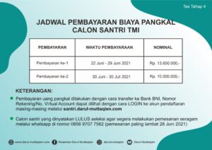Pengumuman Hasil Seleksi Tahap 4 TMI Darul Muttaqien